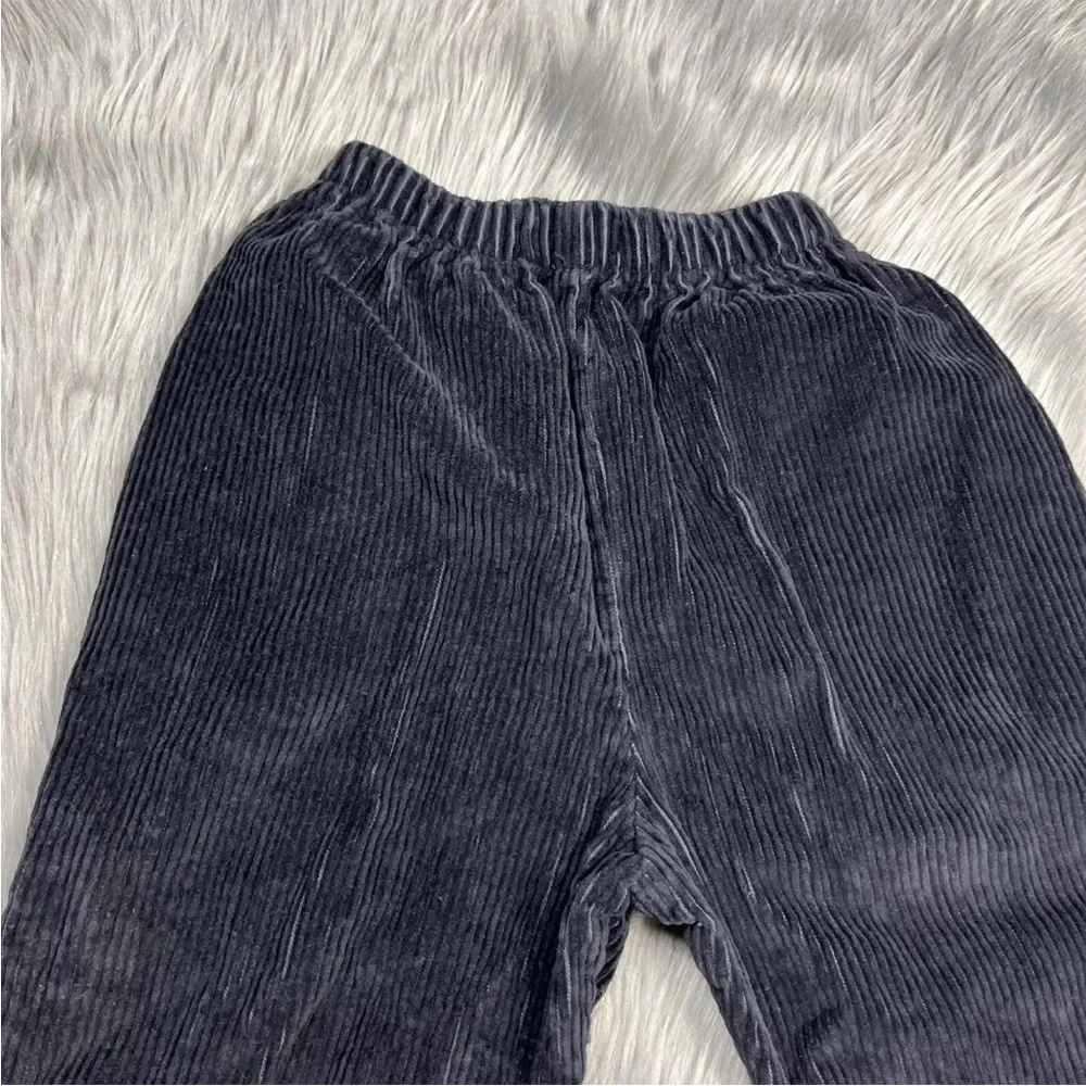 Vintage 90s Childrens Black Corduroy Pull On Pants